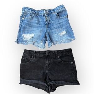 Denim and Black Shorts Set size 7/8